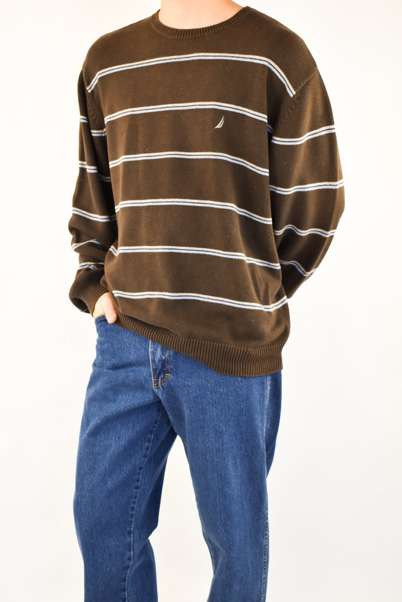 Brown Striped Sweater