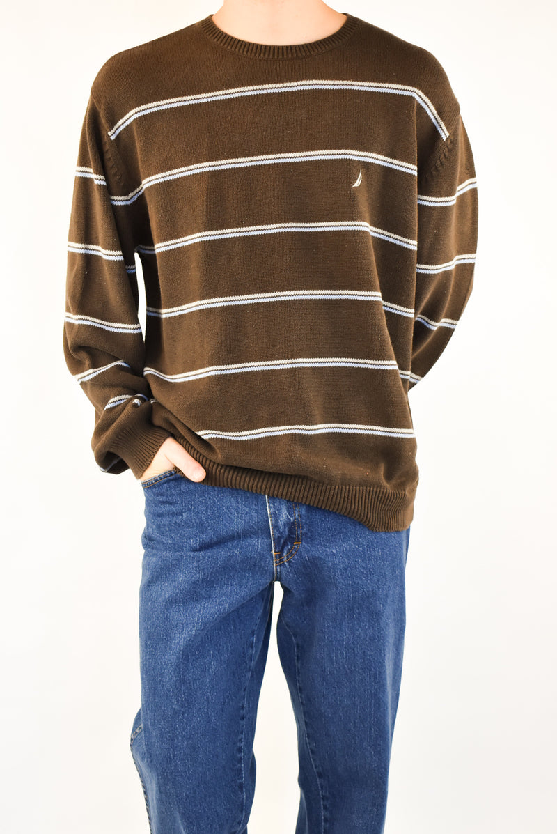 Brown Striped Sweater