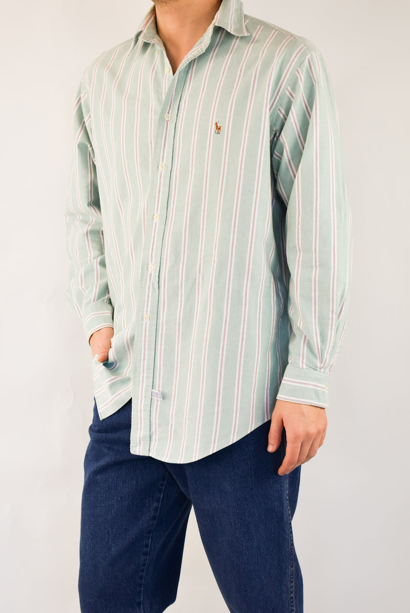 Light Green Striped Shirt