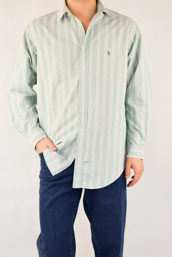 Light Green Striped Shirt