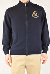 Navy Zip-Up Sweater