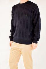 Navy Cable Sweater