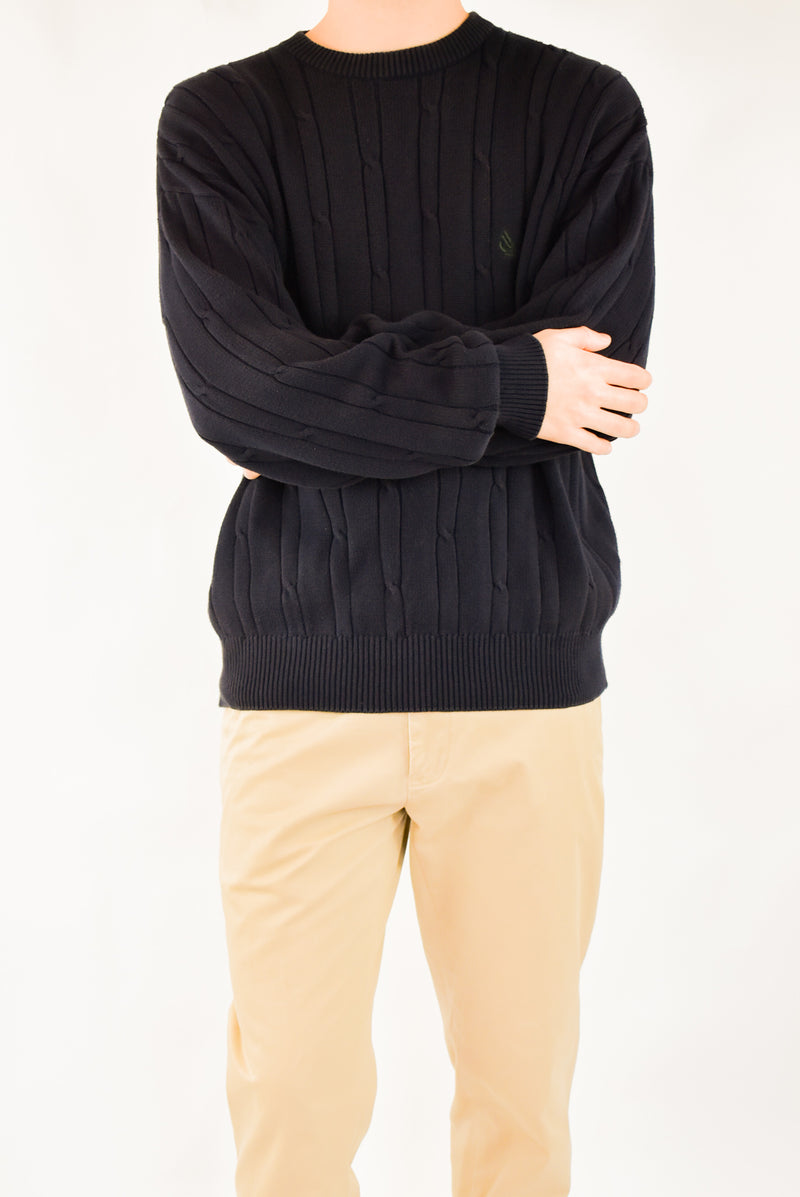 Navy Cable Sweater