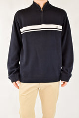 Navy Quarter Zip Sweater