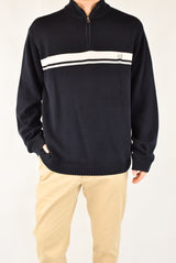 Navy Quarter Zip Sweater