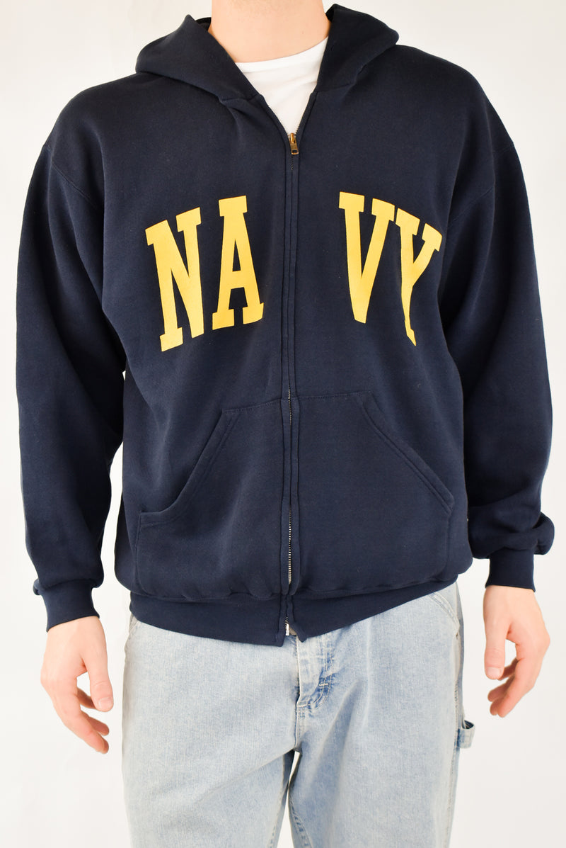 Navy Zip-up Hoodie