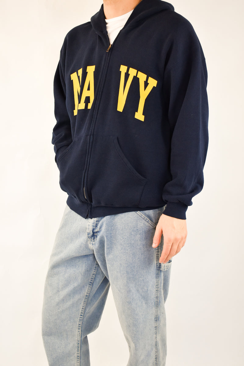 Navy Zip-up Hoodie