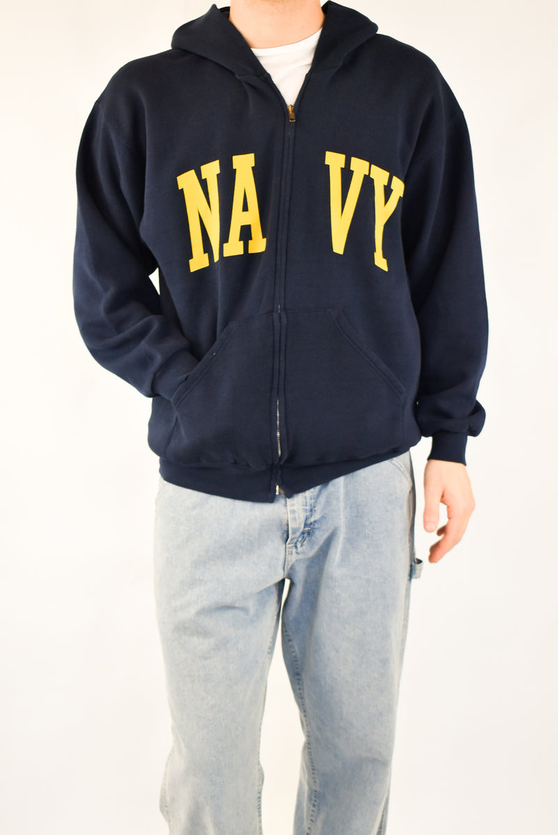 Navy Zip-up Hoodie