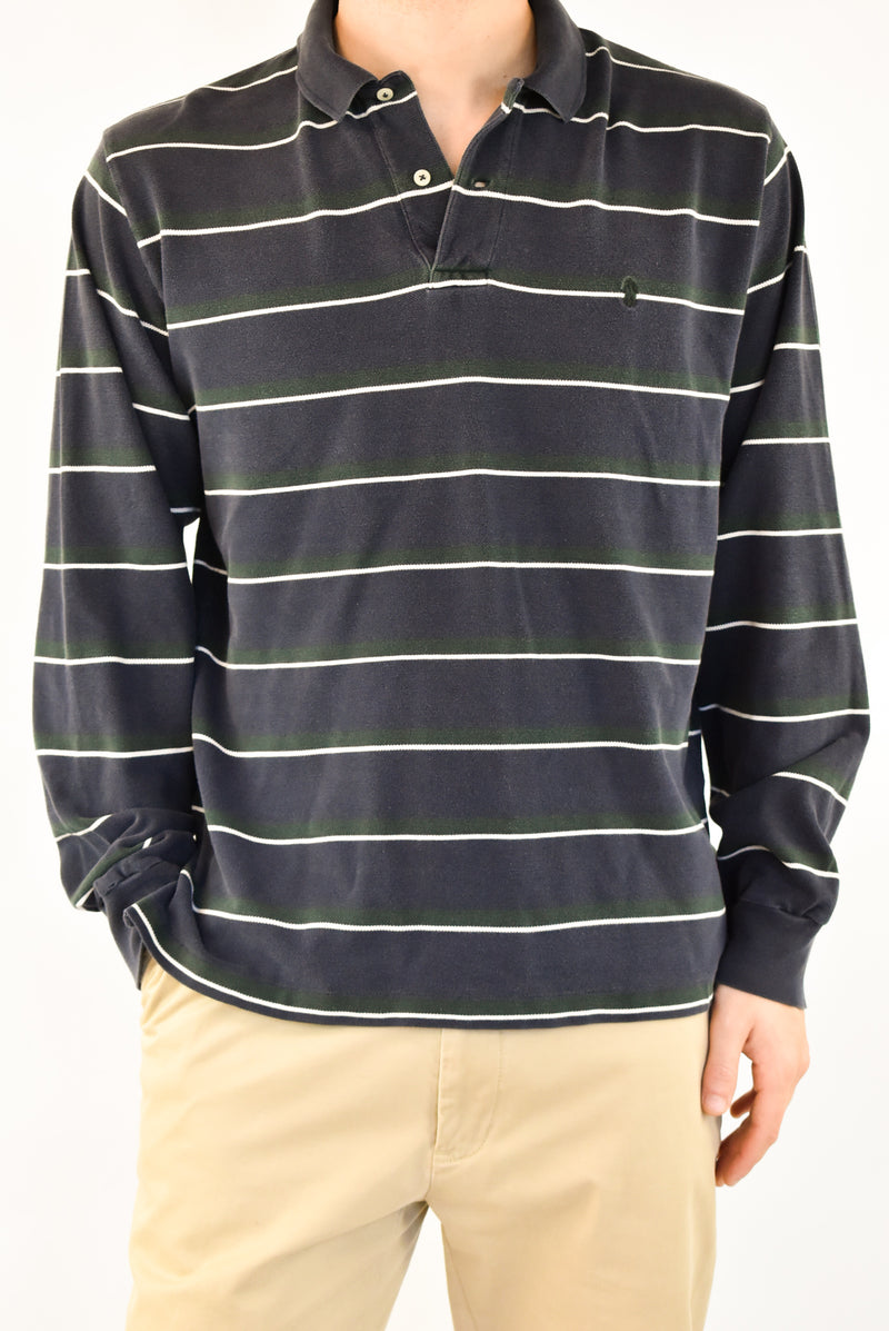 Navy Long Sleeved Polo