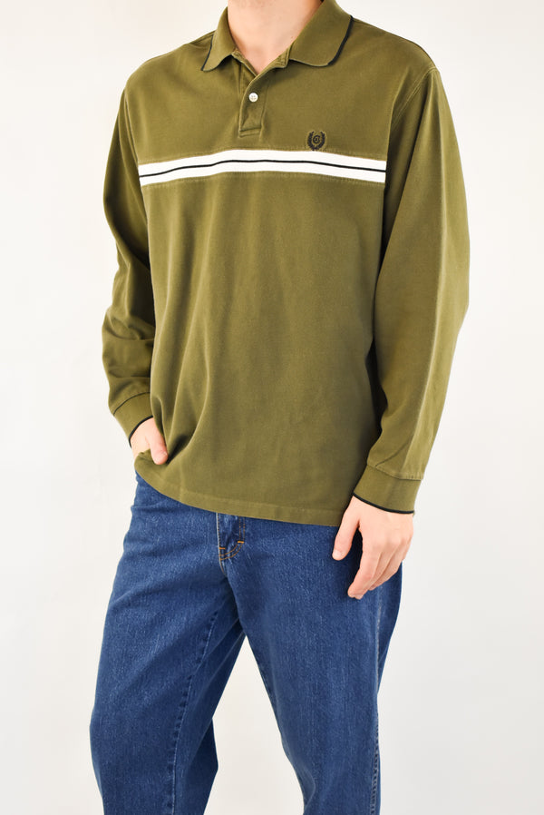 Olive Long Sleeved Polo