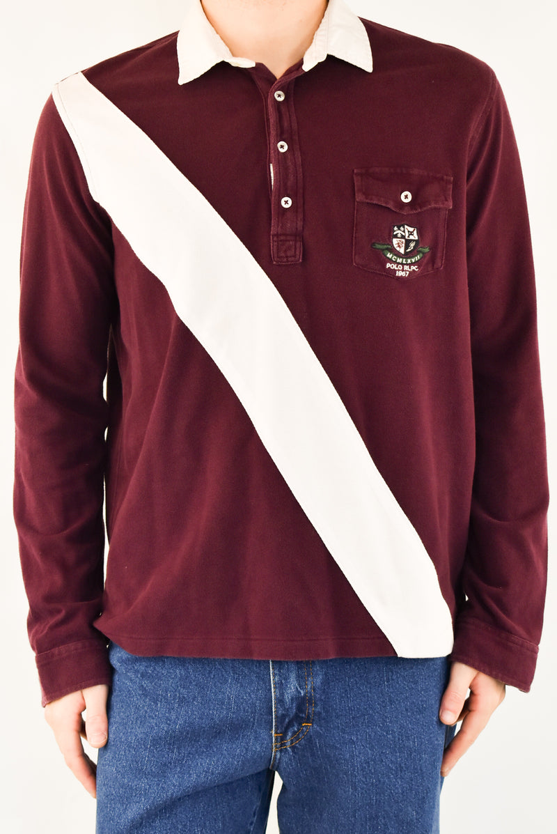 Burgundy Rugby Polo