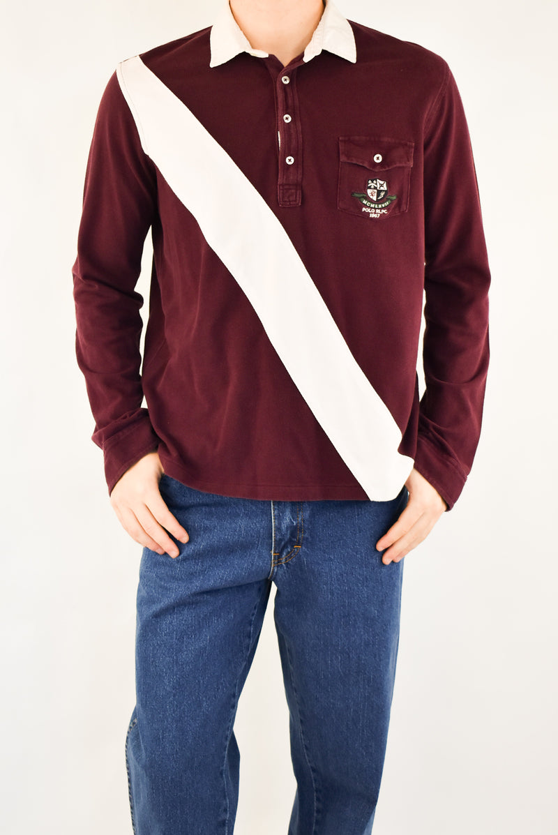 Burgundy Rugby Polo