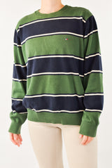 Green Striped Sweater