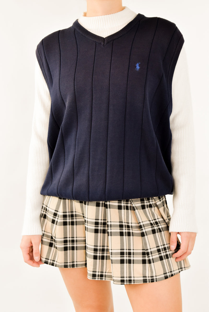 Navy Knitted Vest