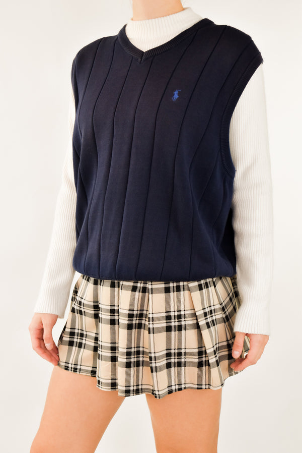 Navy Knitted Vest