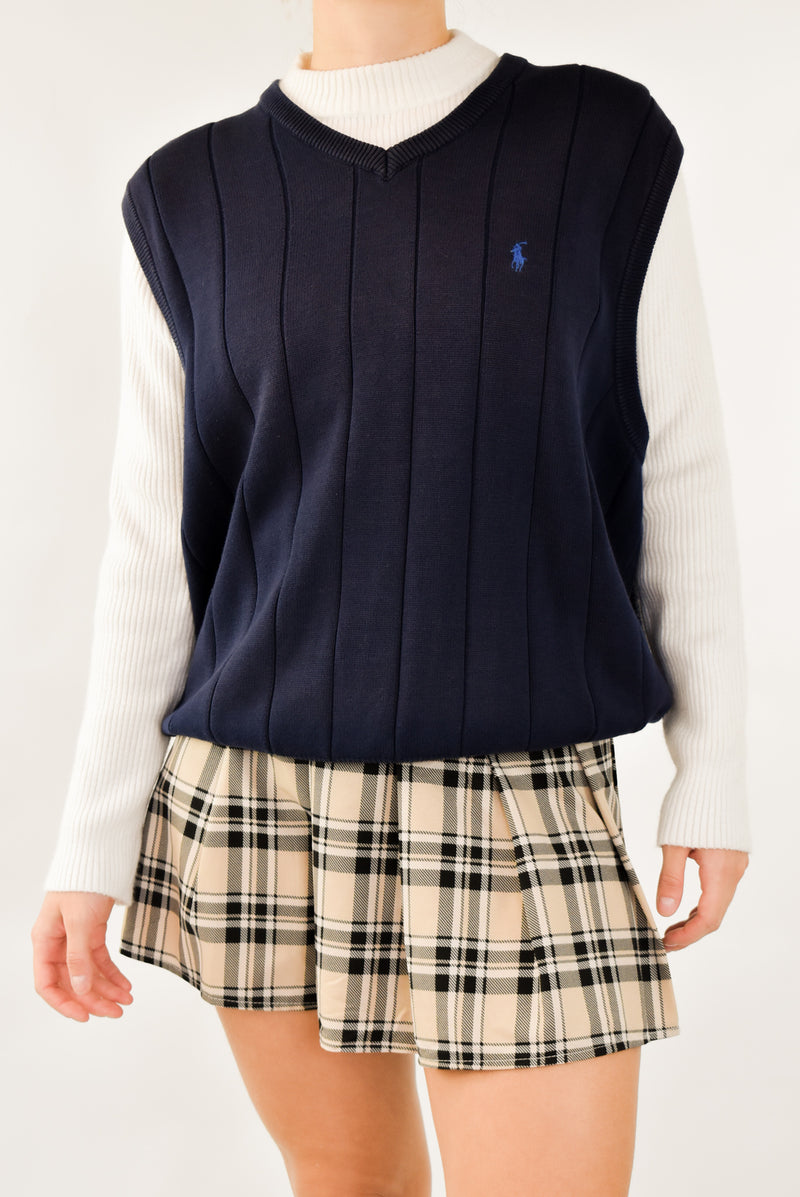 Navy Knitted Vest