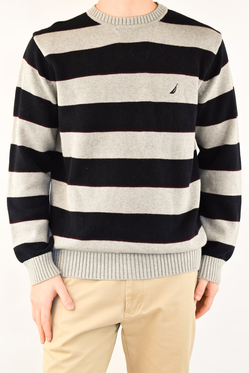 Grey Striped Sweater