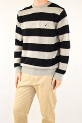 Grey Striped Sweater