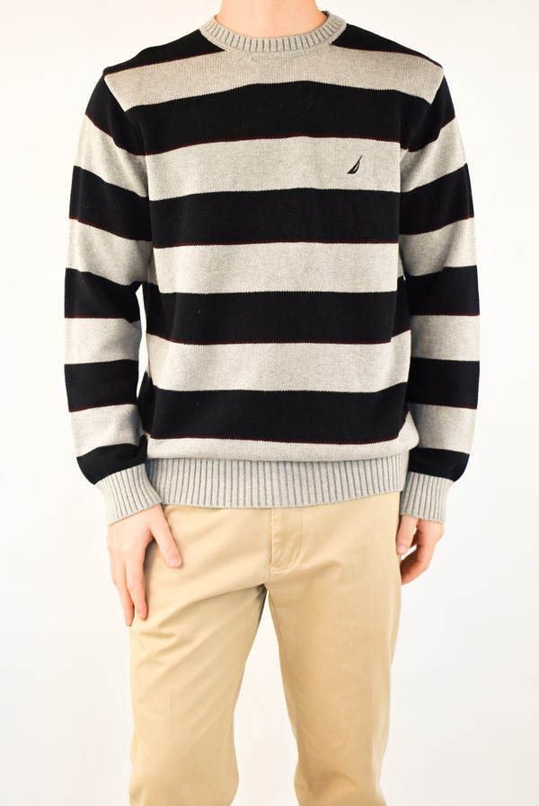 Grey Striped Sweater