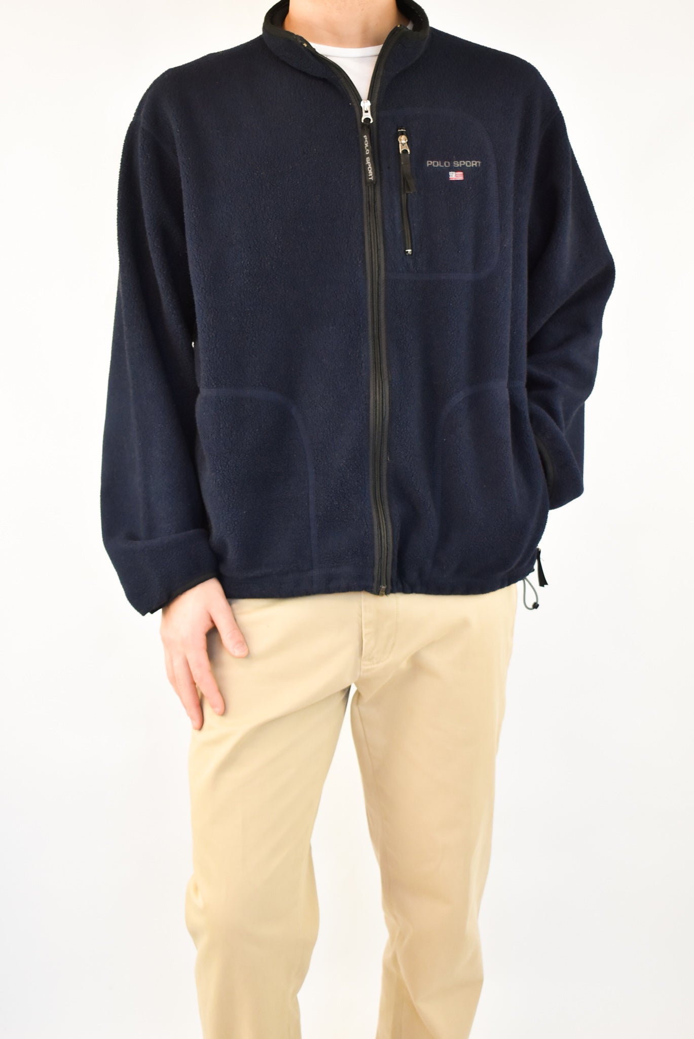 Navy Zip Fleece Jacket