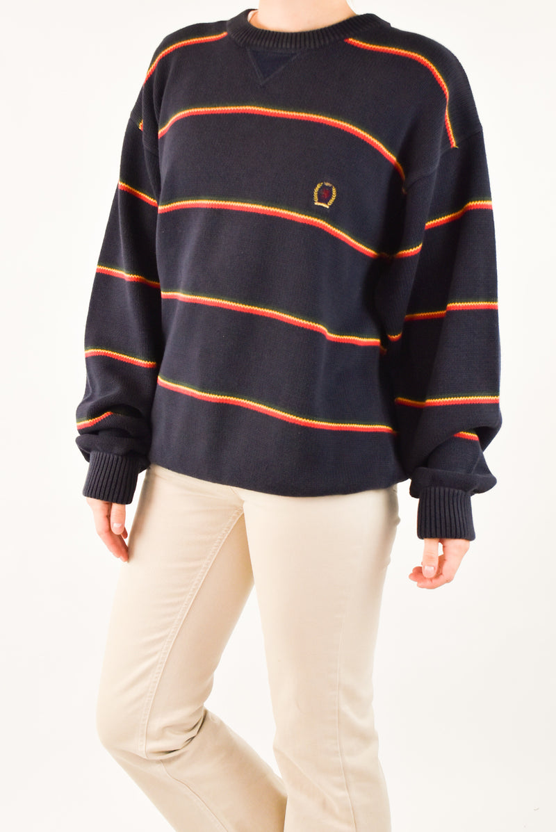 Navy Striped Sweater