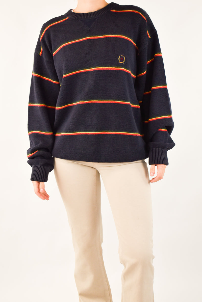 Navy Striped Sweater