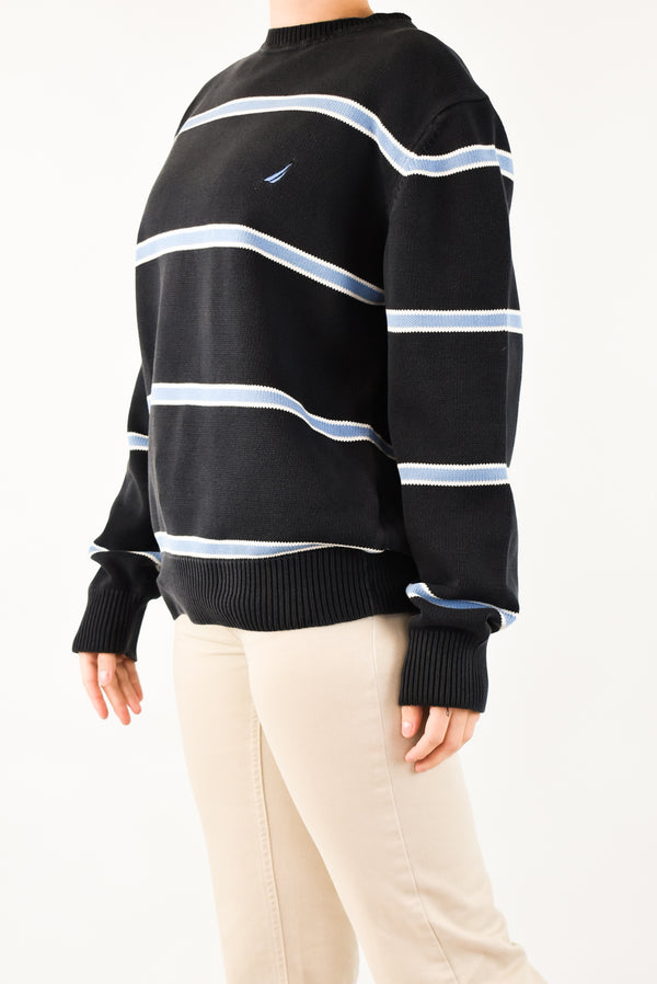 Navy Striped Sweater