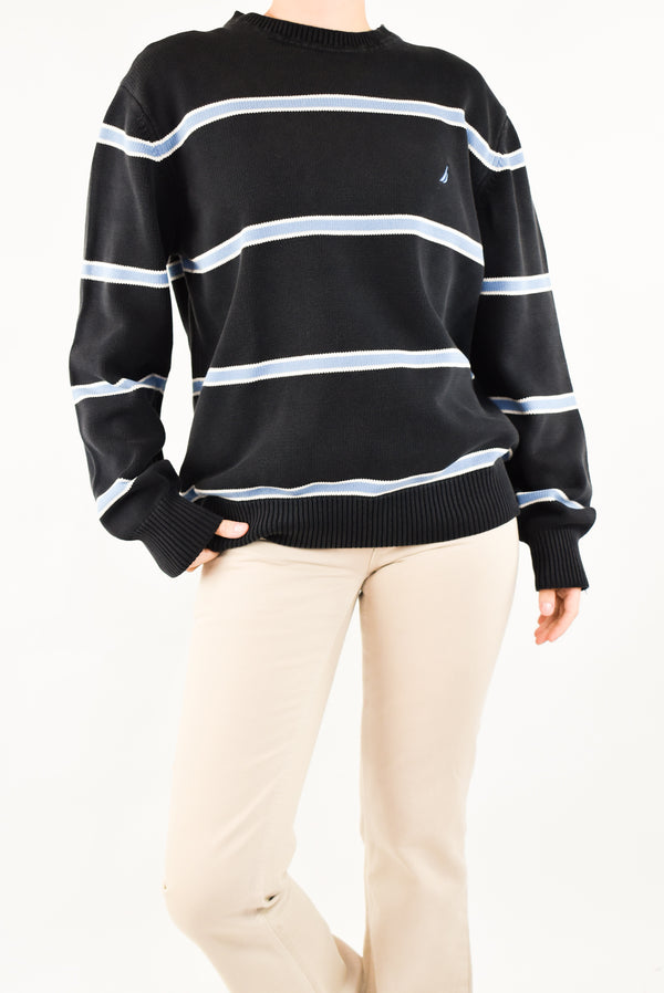 Navy Striped Sweater