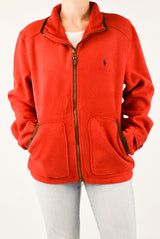 Red Zip-up Fleece Jacket