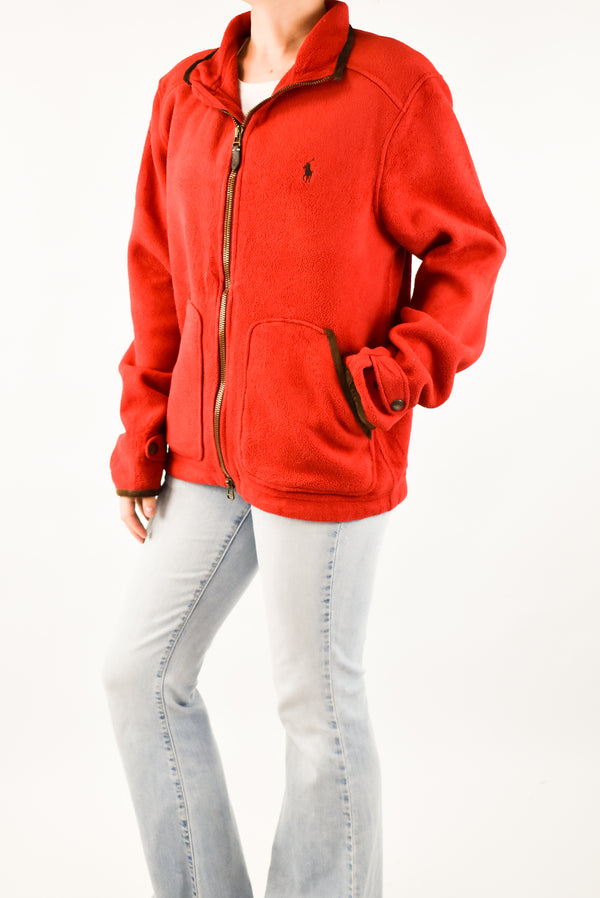 Red Zip-up Fleece Jacket