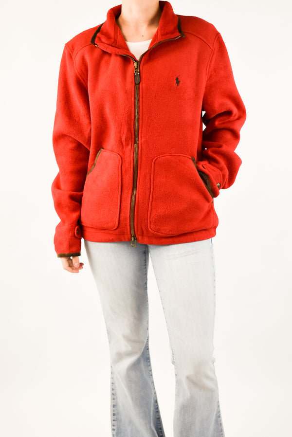 Red Zip-up Fleece Jacket