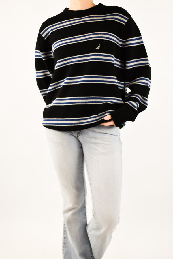 Black Striped Sweater