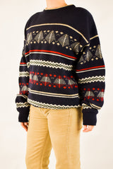 Navy Cable Sweater