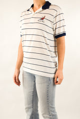 White Striped Polo T-Shirt