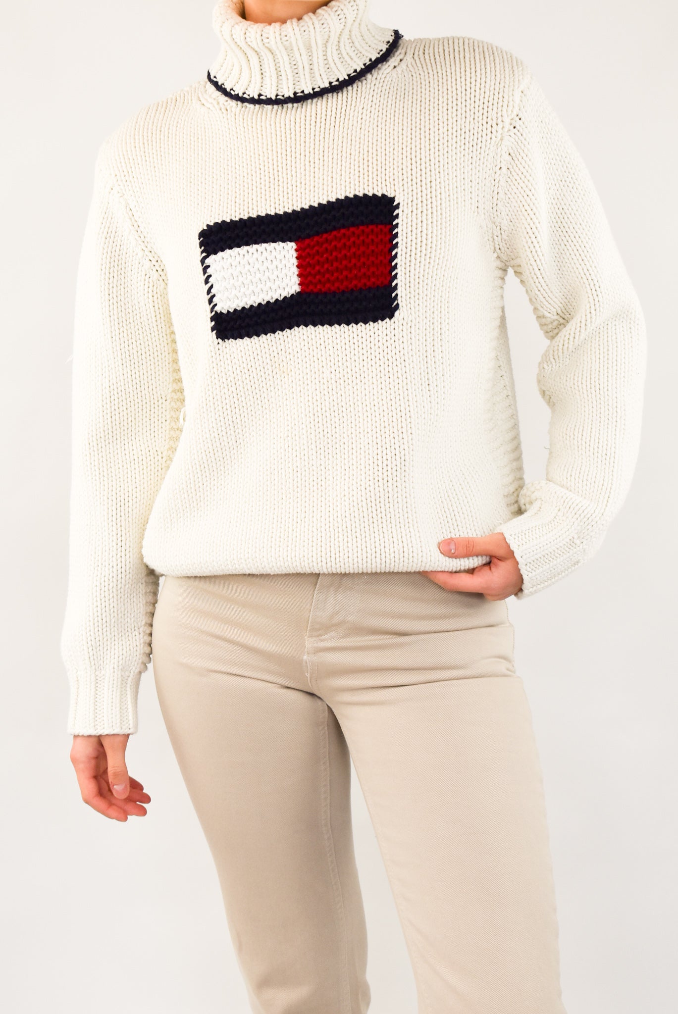 Cream Knitted Turtleneck