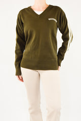 Green V-Neck Sweater