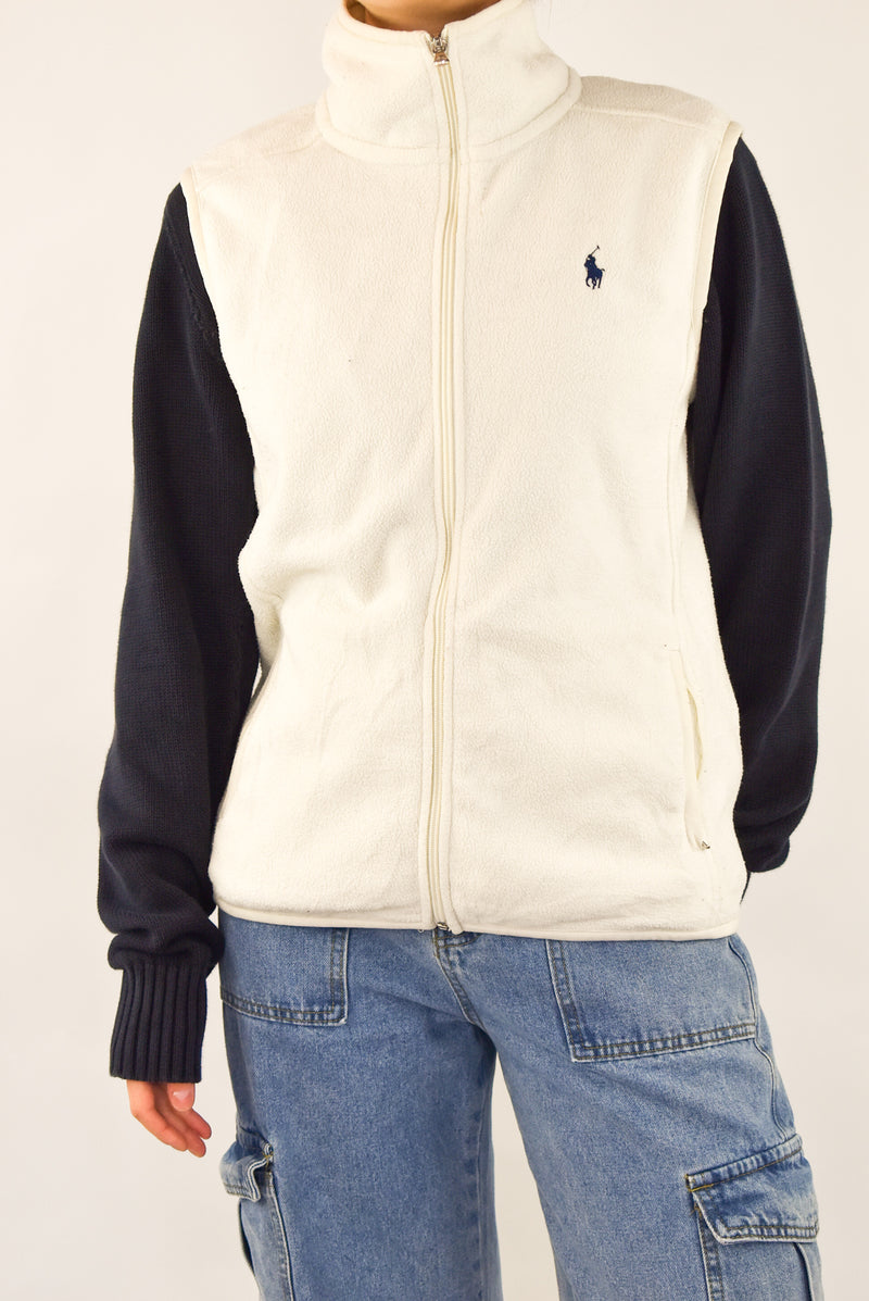 Cream Fleece Vest