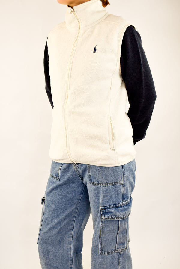 Cream Fleece Vest