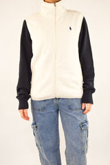 Cream Fleece Vest