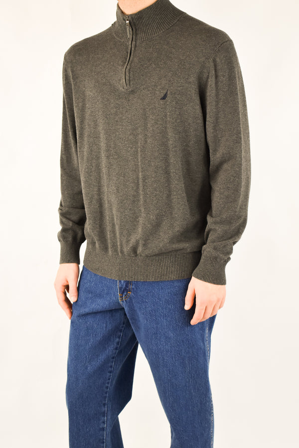 Dark Grey Quarter Zip Sweater