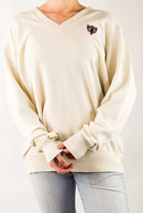 Cream V-Neck Sweater