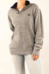 Grey Button Sweater