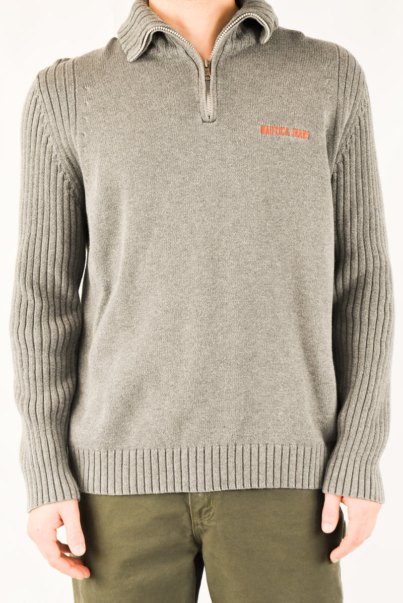 Grey Quarter Zip Sweater