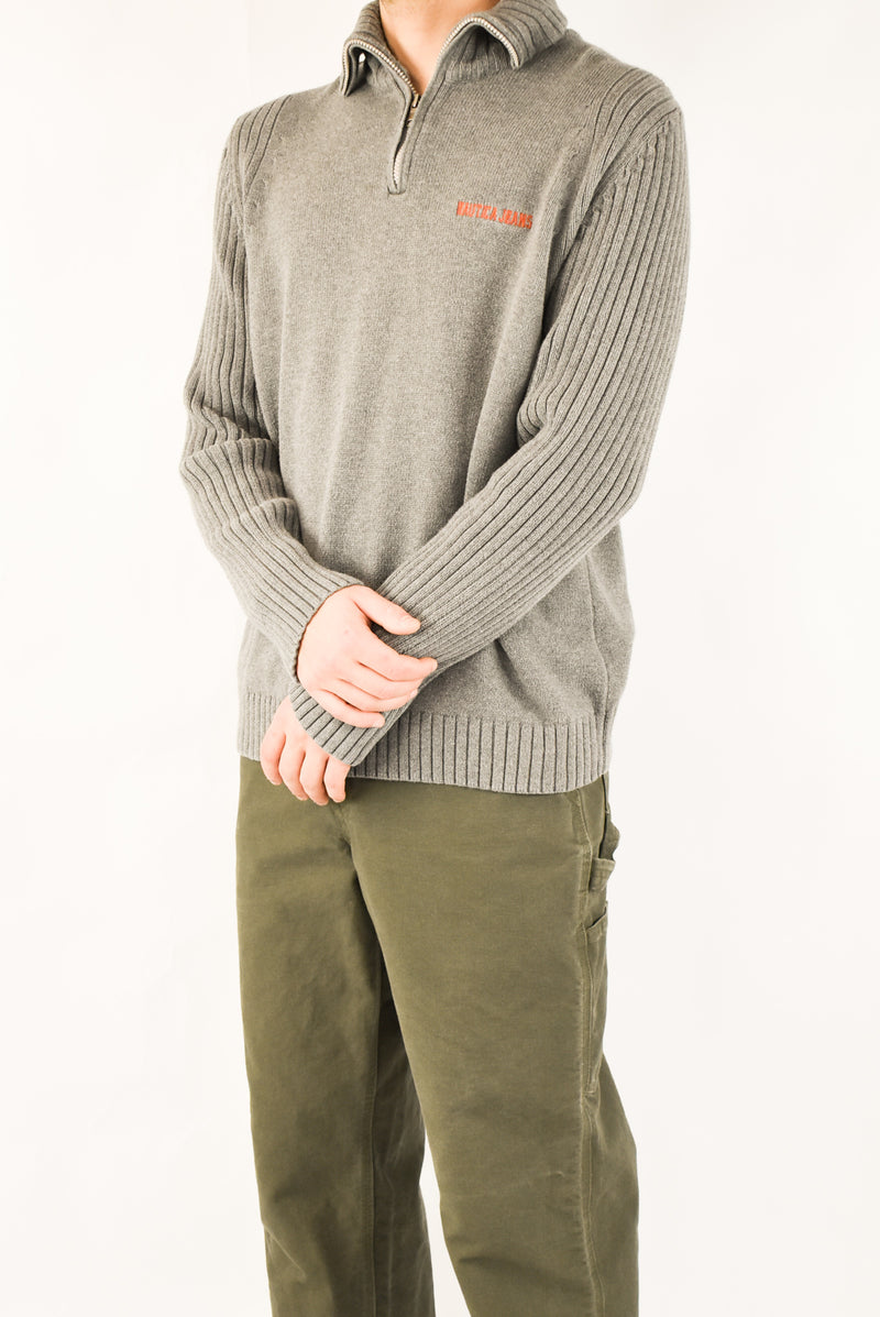 Grey Quarter Zip Sweater