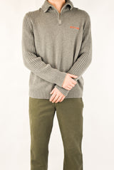 Grey Quarter Zip Sweater