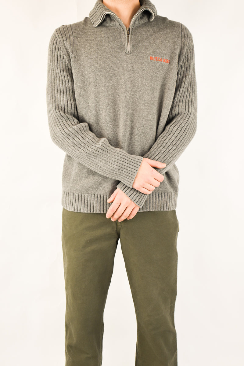 Grey Quarter Zip Sweater