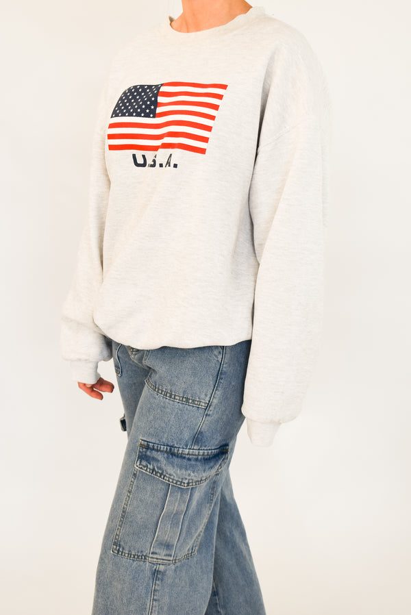 USA Light Grey Sweatshirt