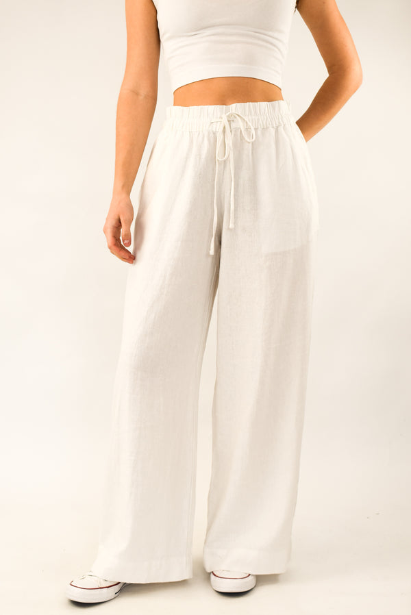 White Linen Pants