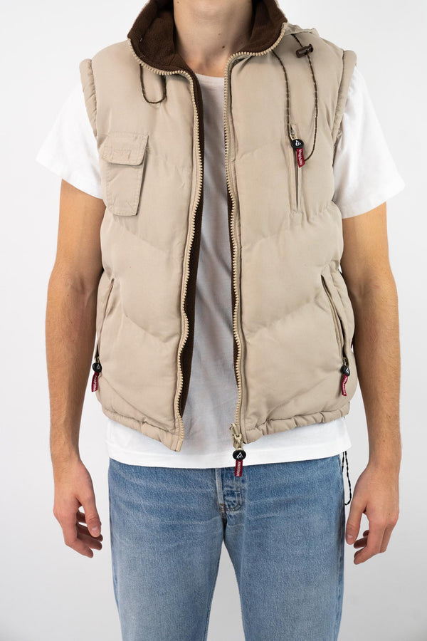 Beige Zip Vest