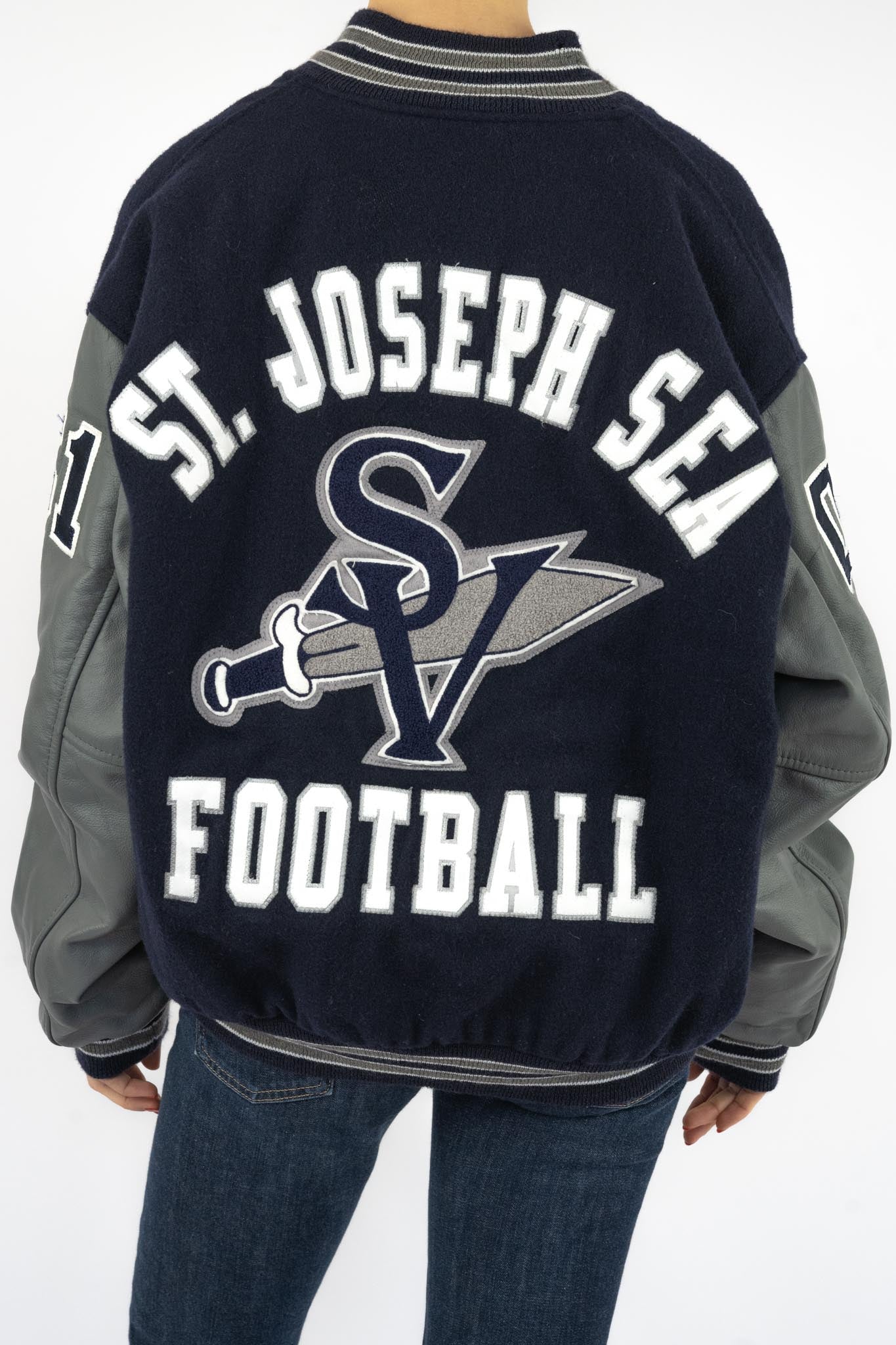 Navy Varsity Jacket